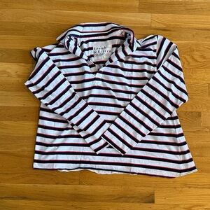 NWT Frank & Eileen Navy and Red Striped Shirt